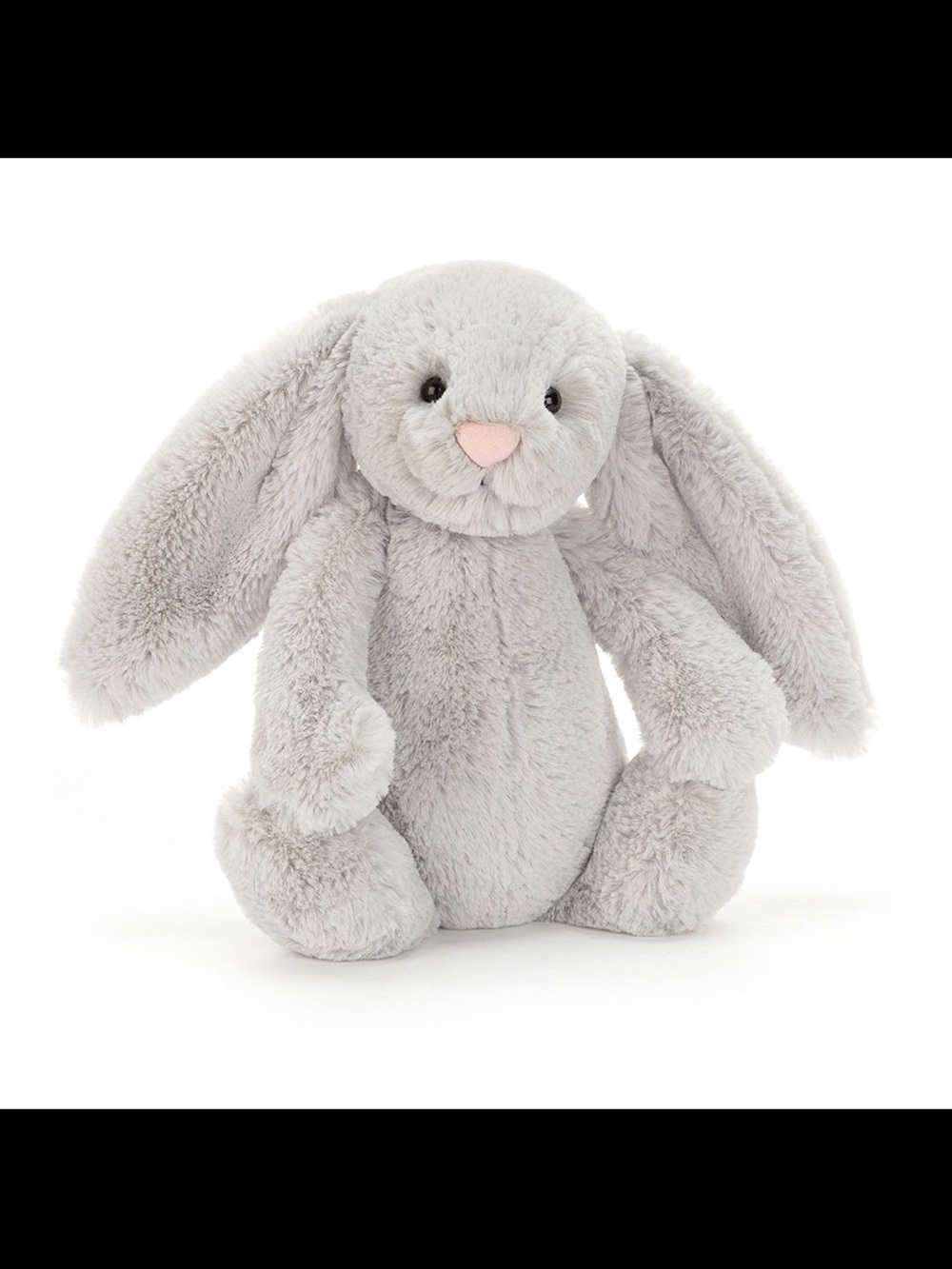 Jellycat Grey Bunny with Pink Nose Plush